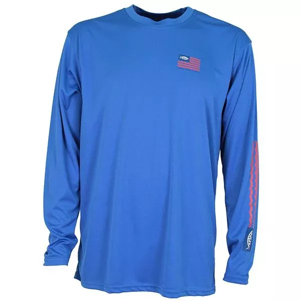 Aftco Spangled Royal Long Sleeve Shirt