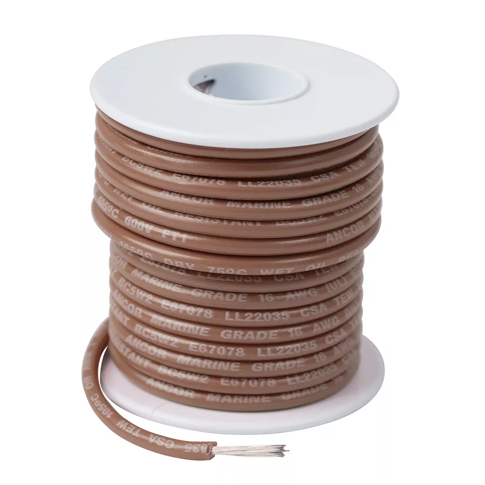 Ancor Tan 16 AWG Tinned Copper Wire – 100′ | 101810