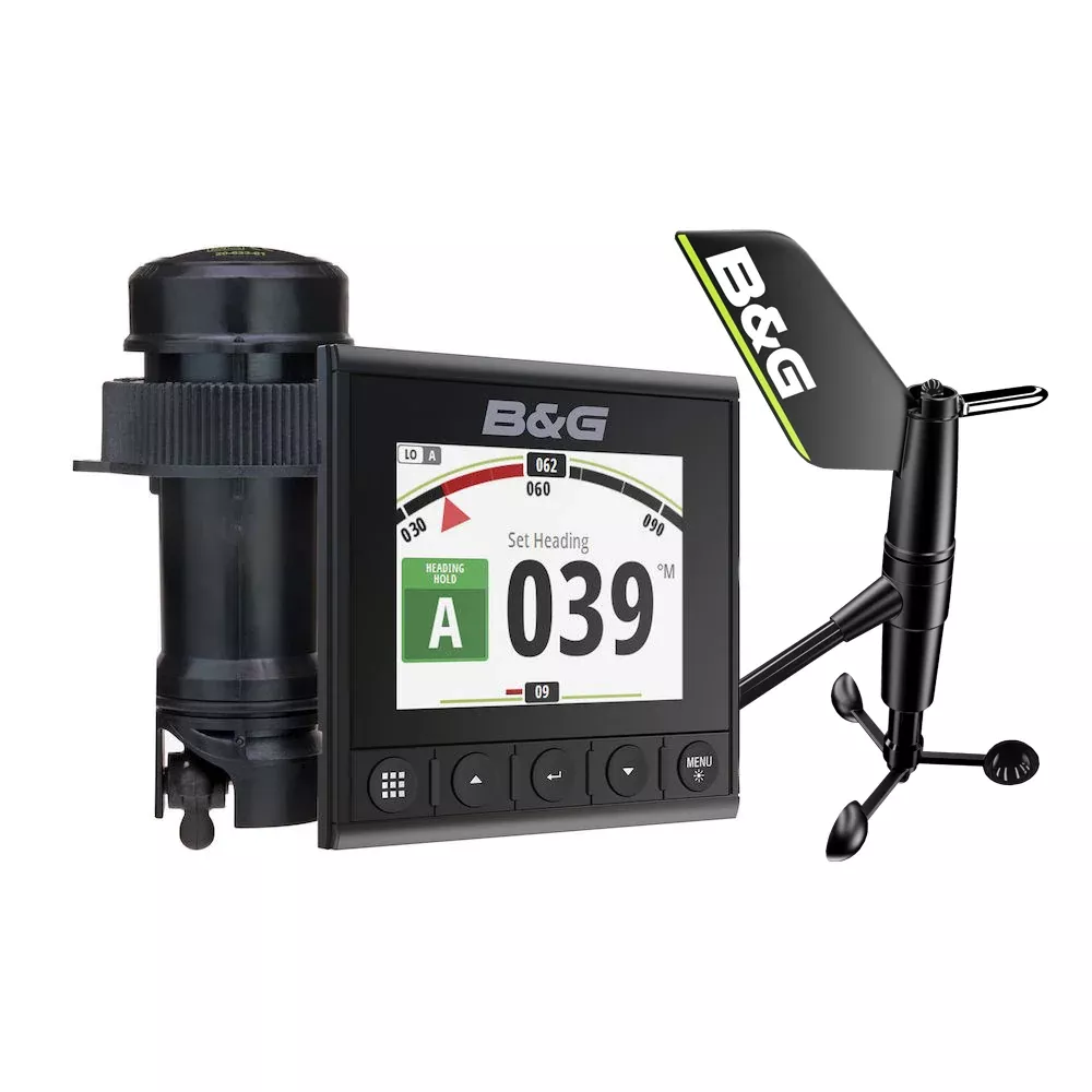 B&G Triton² Speed/Depth/Wind Wireless Pack - Triton² Digital Display, DST810 Depth/Speed/Temperature Sensor Transducer, WS320 Wireless Wind Sensor, and NMEA 2000 Micro-C Backbone Kit (000-14956-002)