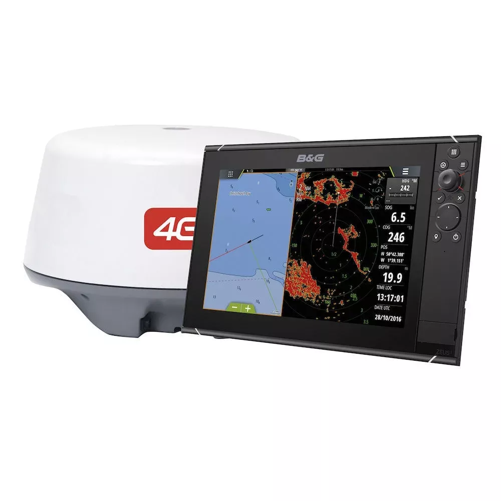 B&G Zeus³ 9" Chartplotter with Broadband 4G Radar - ROW (International version)