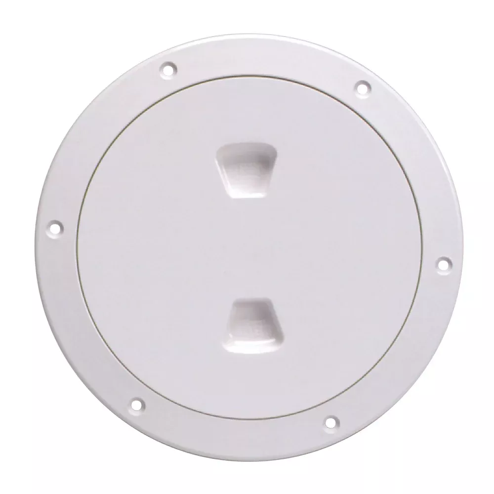 Beckson 6" Smooth Center Screw-Out Deck Plate - White [DP60-W]