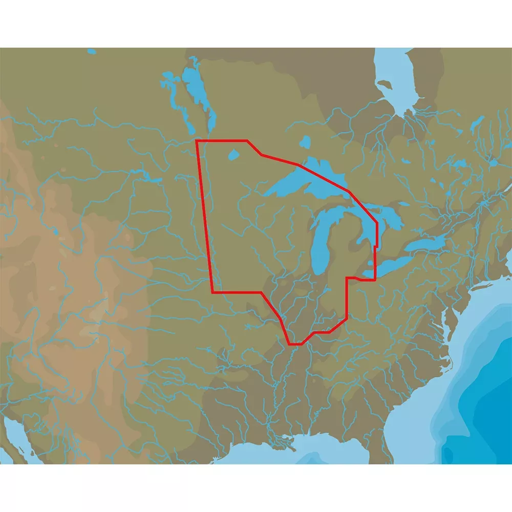C-MAP 4D NA-D072 US Lakes: North Central Premium Nautical Chart - Marine Navigation microSD/SD Card (M-NA-D072-MS)