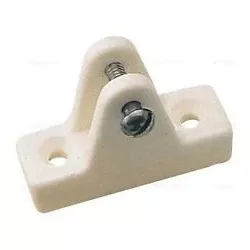 Deck Hinge Angled Nylon White (PR)
