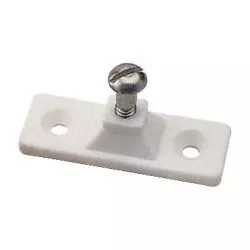 Deck Hinge Side Mount Nylon White Pair