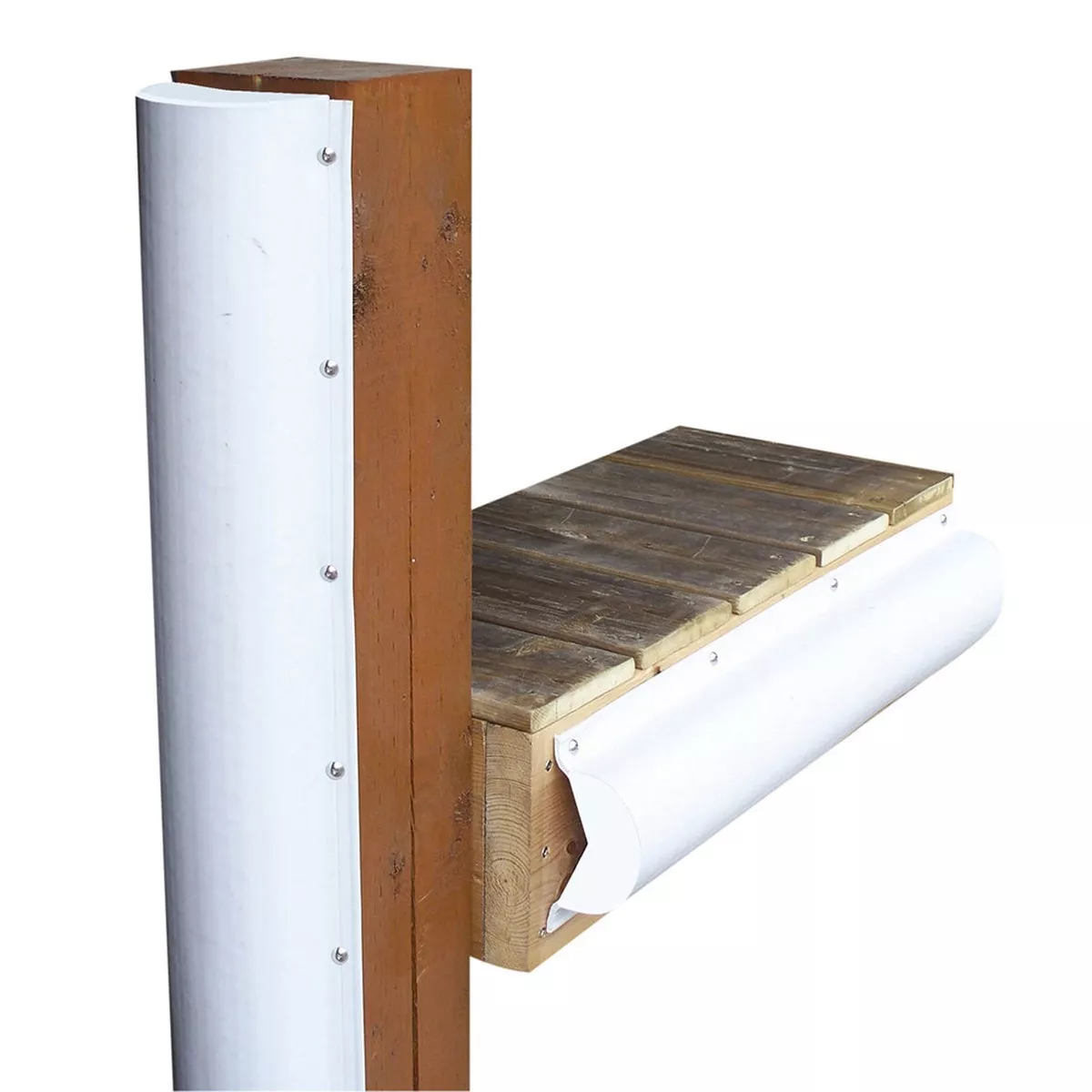 Dock Edge Piling Bumper - One End Capped - 6' - White [DE1020F]