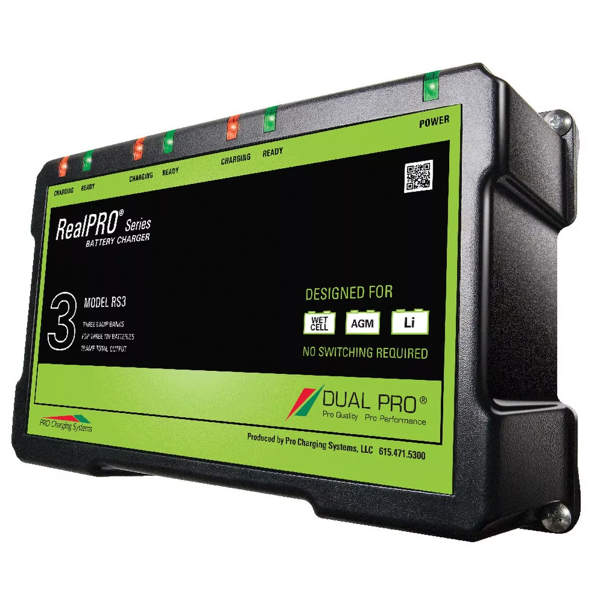 Dual Pro RealPRO Series Battery Charger โ 18A โ 3-6A-Banks โ 12V-36V | RS3
