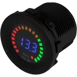 Dual Volt Meter Round 5-15V