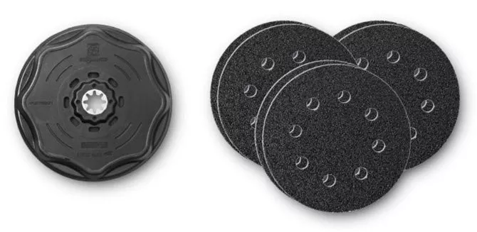 Fein Starlock Plus Sanding Set 4-1/2" - w/ Disc & 2 Sheets Ea. 60-80-180 Grit