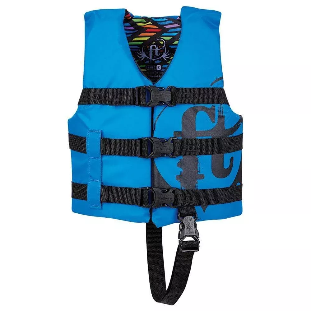 Full Throttle Child Nylon Life Jacket Blue #112200-500-001-19