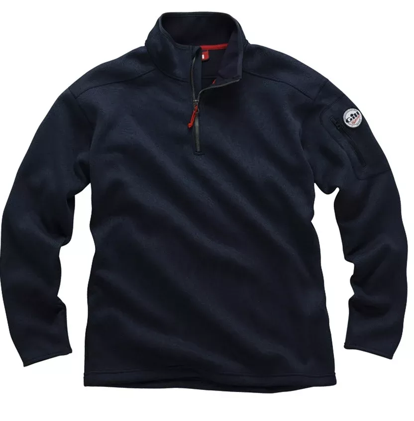 Gill Navy Knit Fleece