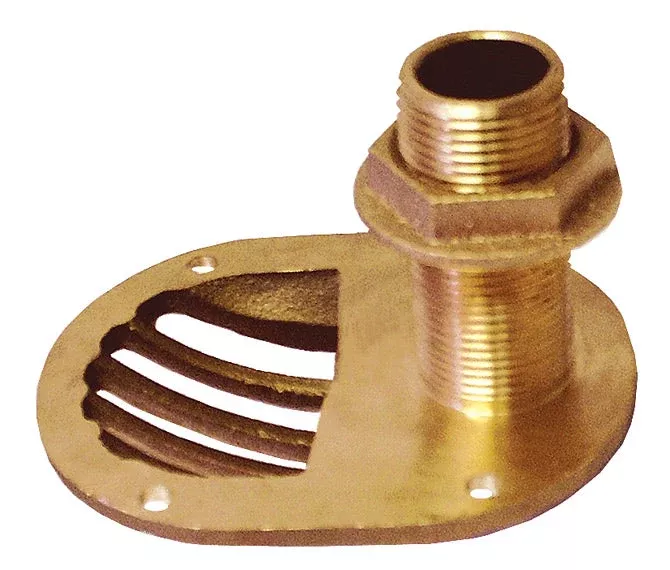 Groco Scoop Thru Hull Strainer 1/2 in. Bronze w/Nut