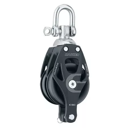 Harken 80 mm Aluminum Element Double Block — Swivel