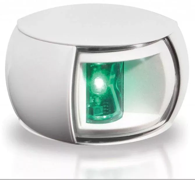 Hella 2 NM NaviLED Starbd Nav Light, White, Clear Lens