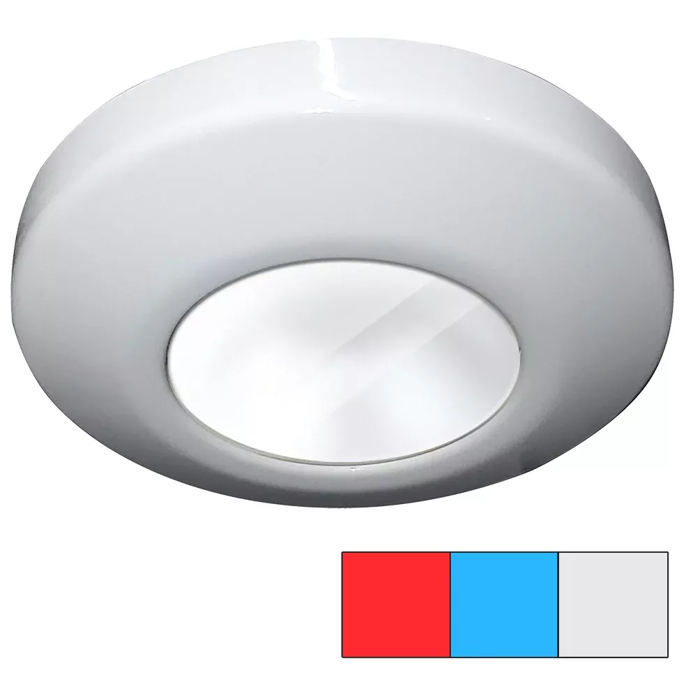 i2Systems Profile P1120 Tri-Light Surface Light - Red, Cool WhiteBlue - White Finish