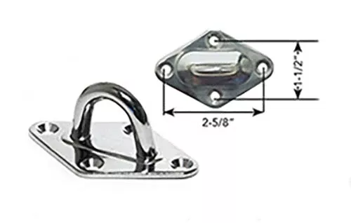 Johnson Marine Diamond Pad Eye 1/4 Bail