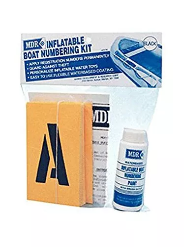MDR Inflatable Boat Numbering Kit, Black