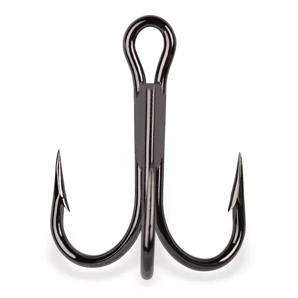 Mustad Kingfish Black Nickel Treble Hook - 25 Units