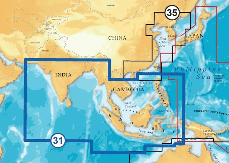 Navionics MSD/NAVU31XG. IO/SCSEA UPDATES. Coverage