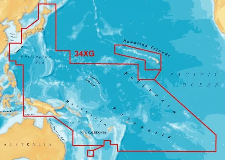 Navionics MSD/NAVU34XG. Pacfc Isls UPDTS. Coverage