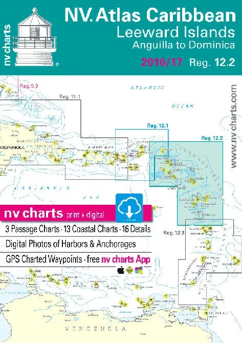 NV Charts 12.2, Leeward Islands, Anguilla to Dominica