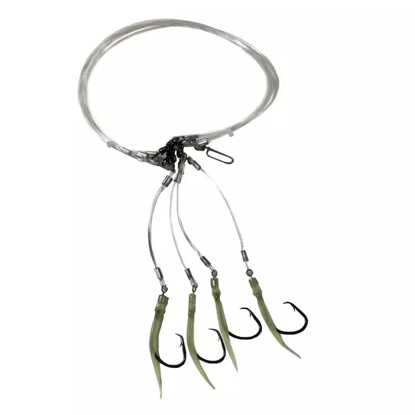R&R Tackle Deep Drop Rig - 4 Glow Tubes Hook - 10/0