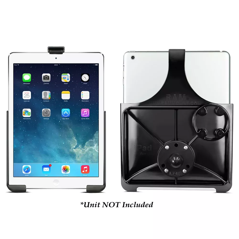 RAM Mount EZ-Rollr Model Specific Cradle w/Round Base Adapter for the iPad 5th Generation, Apple iPad Air 1-2iPad Pro 9.7 [RAM-B-202-AP17U]