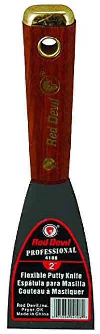 Red Devil Putty Knife, Wood Handle, Flexible 2"