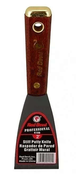 Red Devil Putty Knife, Wood Handle, Stiff 2"