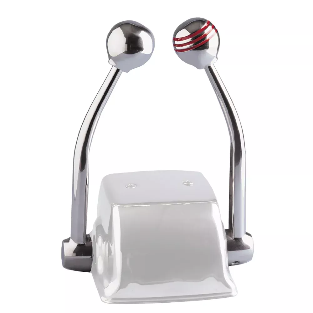 Schmitt Marine Standard Control Arm Set w/Red Throttle KnobPlain Shift Knob - Includes ArmsKnobs Only