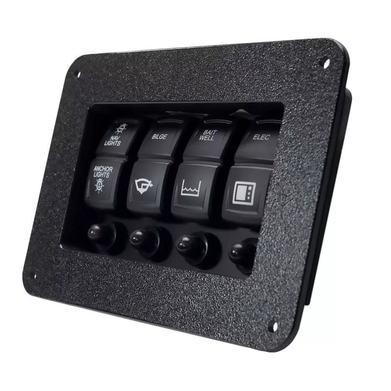 SEAready Recessed Mount Kit for 4-Switch Panel – Black