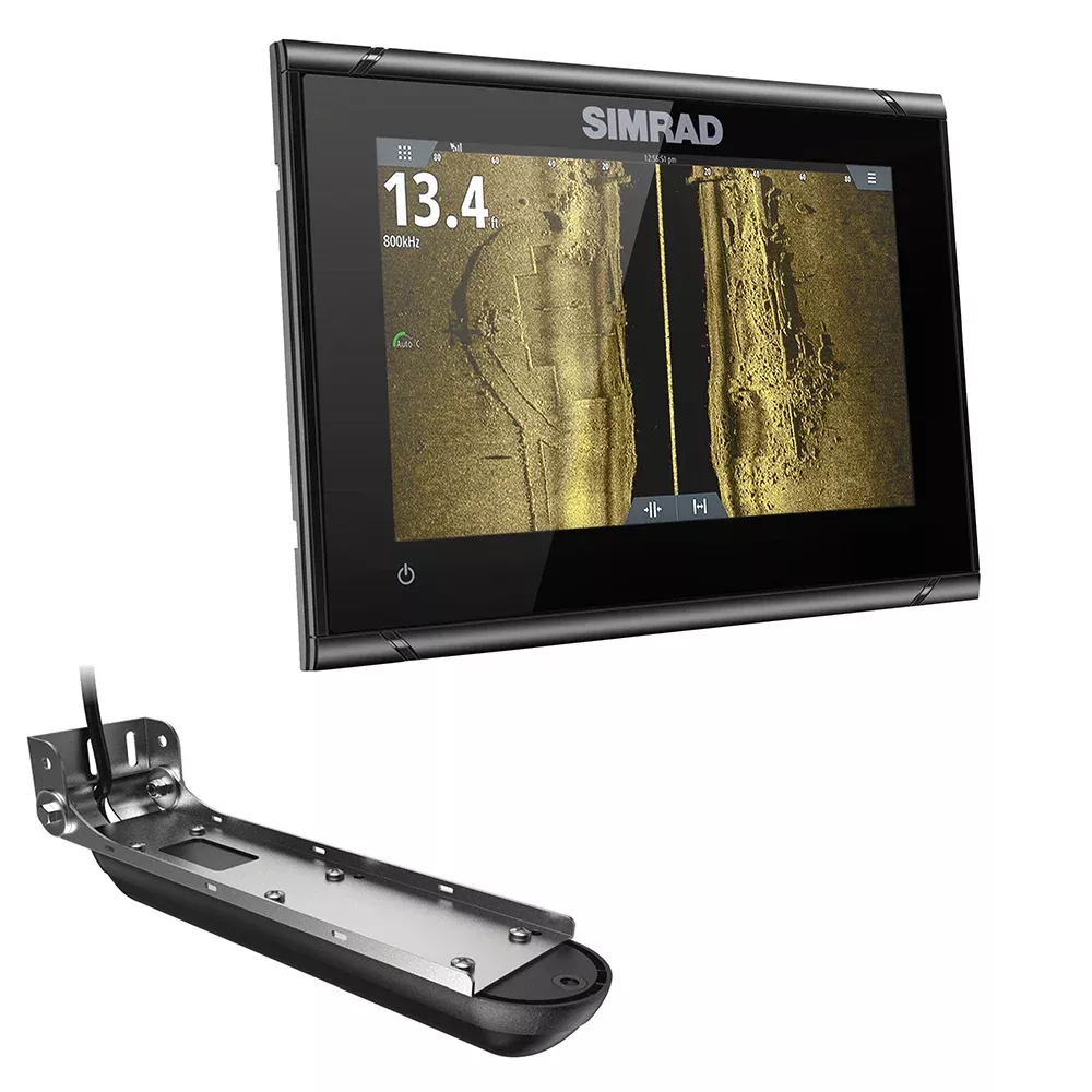 Simrad GO7 XSR Chartplotter/Fishfinder with Active Imaging 3-in-1 Transom-Mount Transducer and C-MAP Discover Chart (000-14838-002)