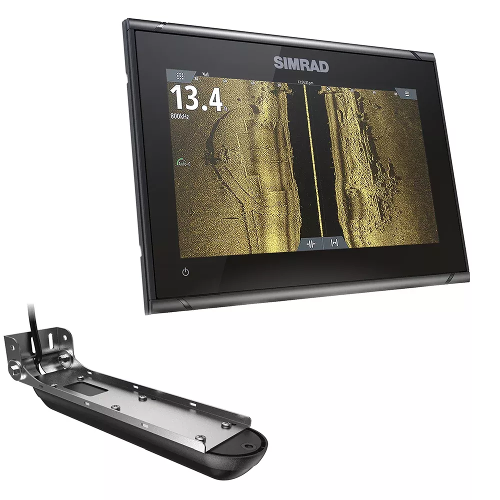 Simrad GO9 XSE Chartplotter/Fishfinder with Active Imaging 3-in-1 Transom-Mount Transducer and C-MAP Discover Chart (000-14840-002)