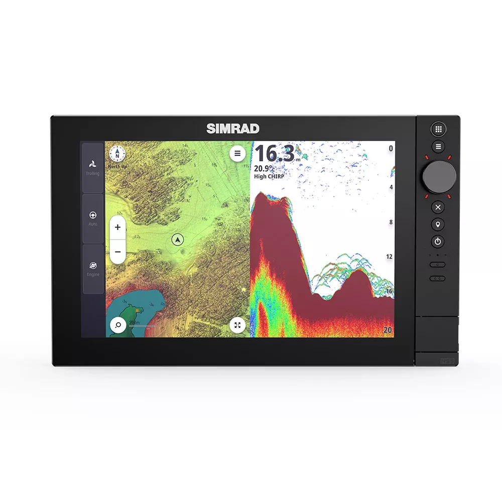 Simrad NSS4-12 12" NSS 4 Multifunction Display with C-MAP DISCOVER X Chart and Built-in Dual-Channel Sonar (000-16015-001)