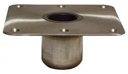 Spring-Lock Base Square SS Satin