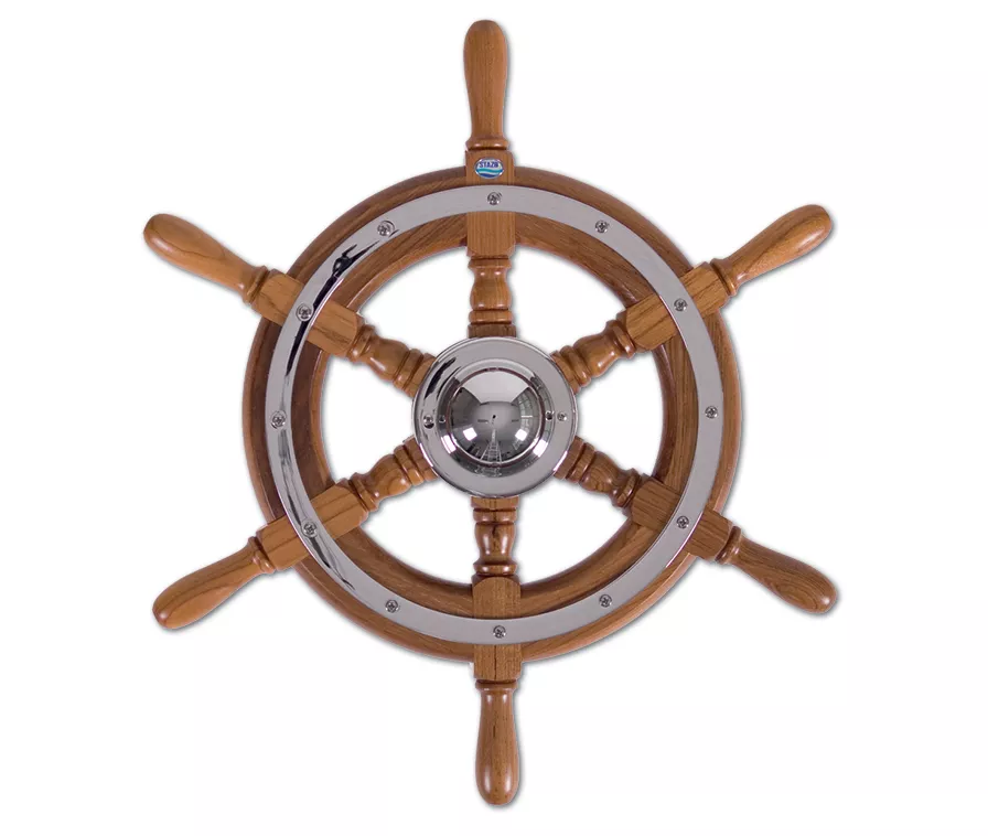 Stazo Type 01 Retro Classic Pirate Boat Chrome Steering Wheel