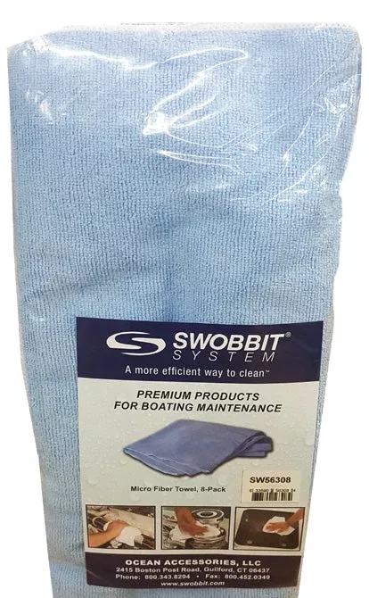 Swobbit Microfiber Terry Towels 8 Pk 12" x 12"