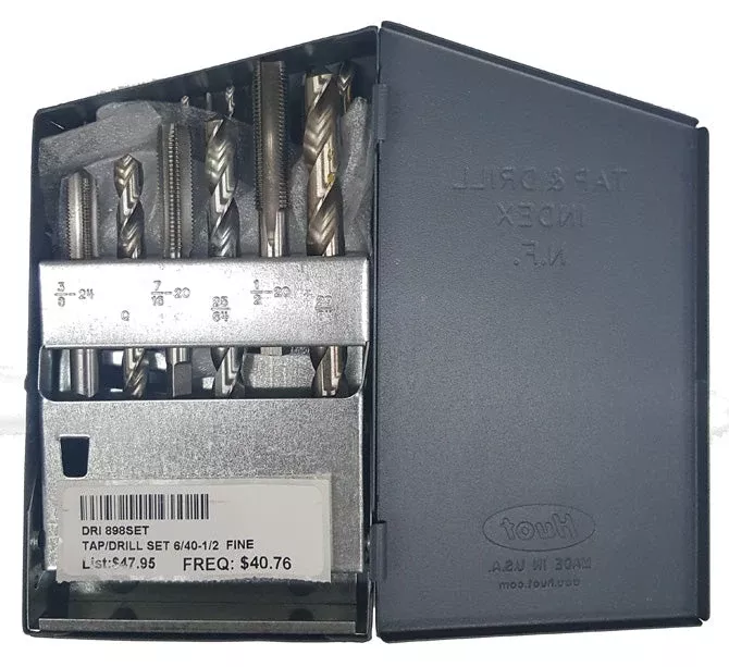 Tap & Drill Bit Set 6/40-1/2" Fine