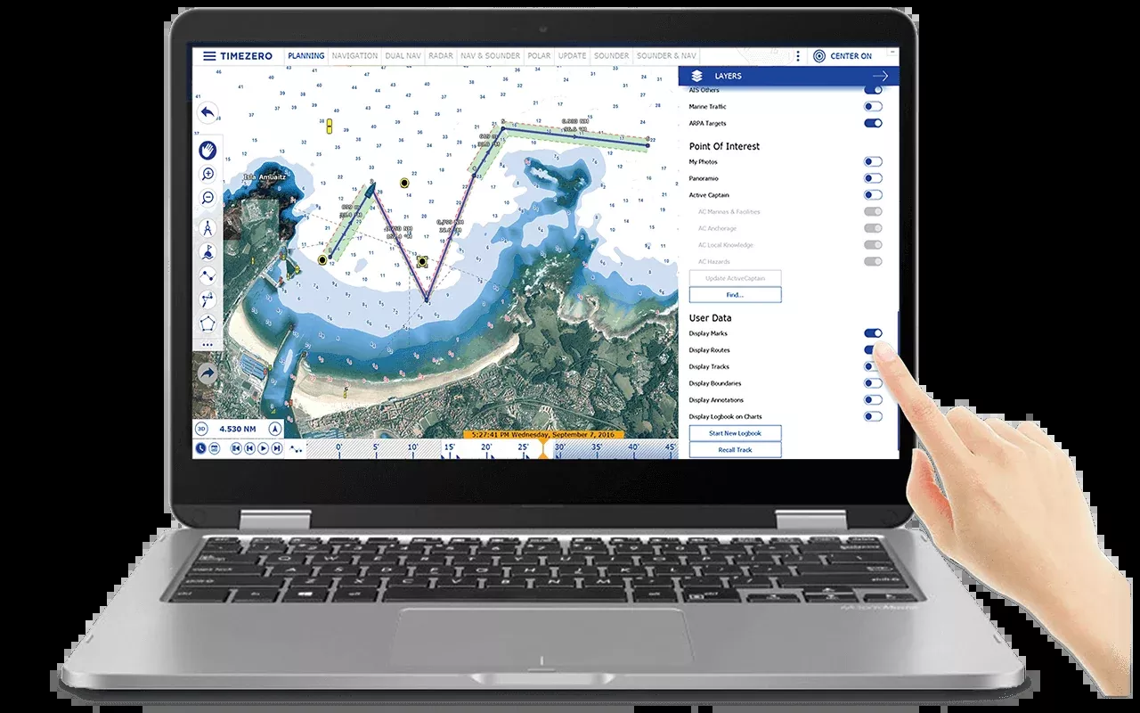TimeZero TZ Navigator Wide PC Software