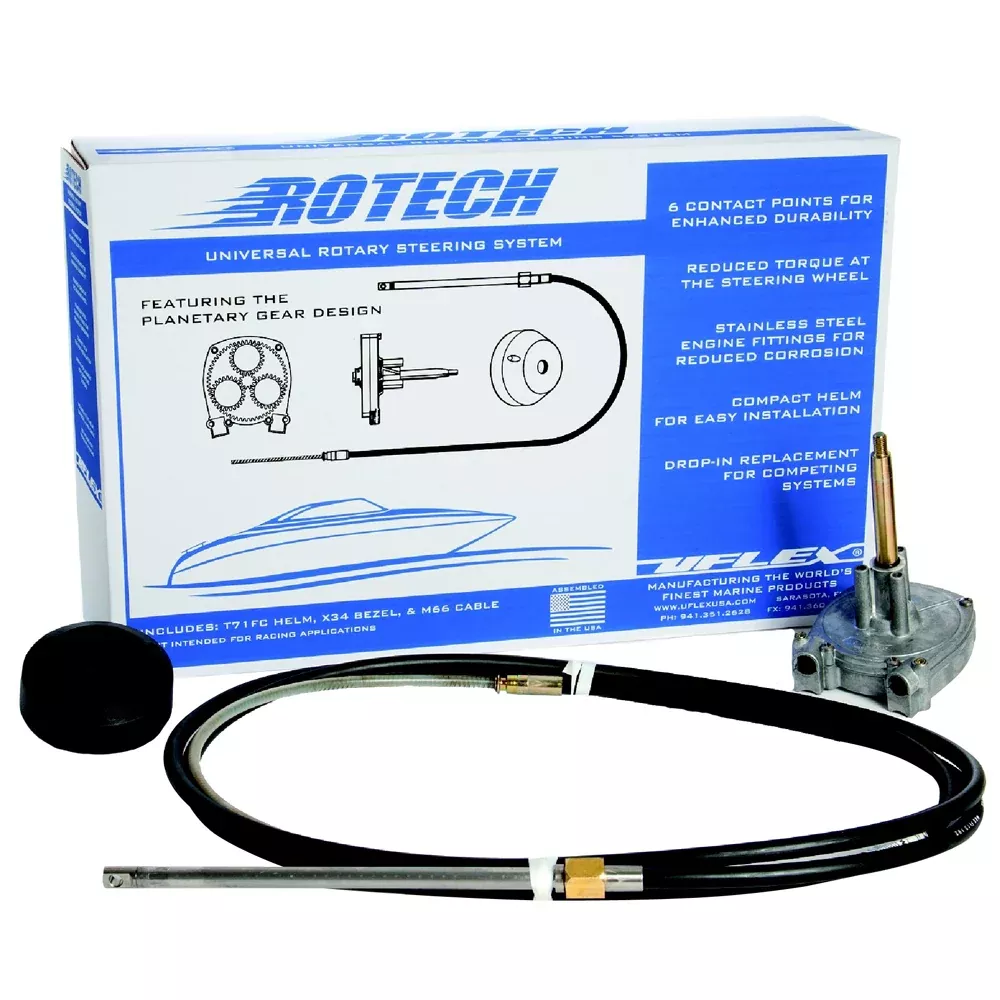 UFlex Rotech 14′ Rotary Steering Package – Cable, Bezel, Helm [ROTECH14FC]