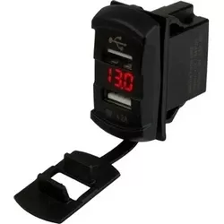 USB Rocker Switch Dual W/VOLT